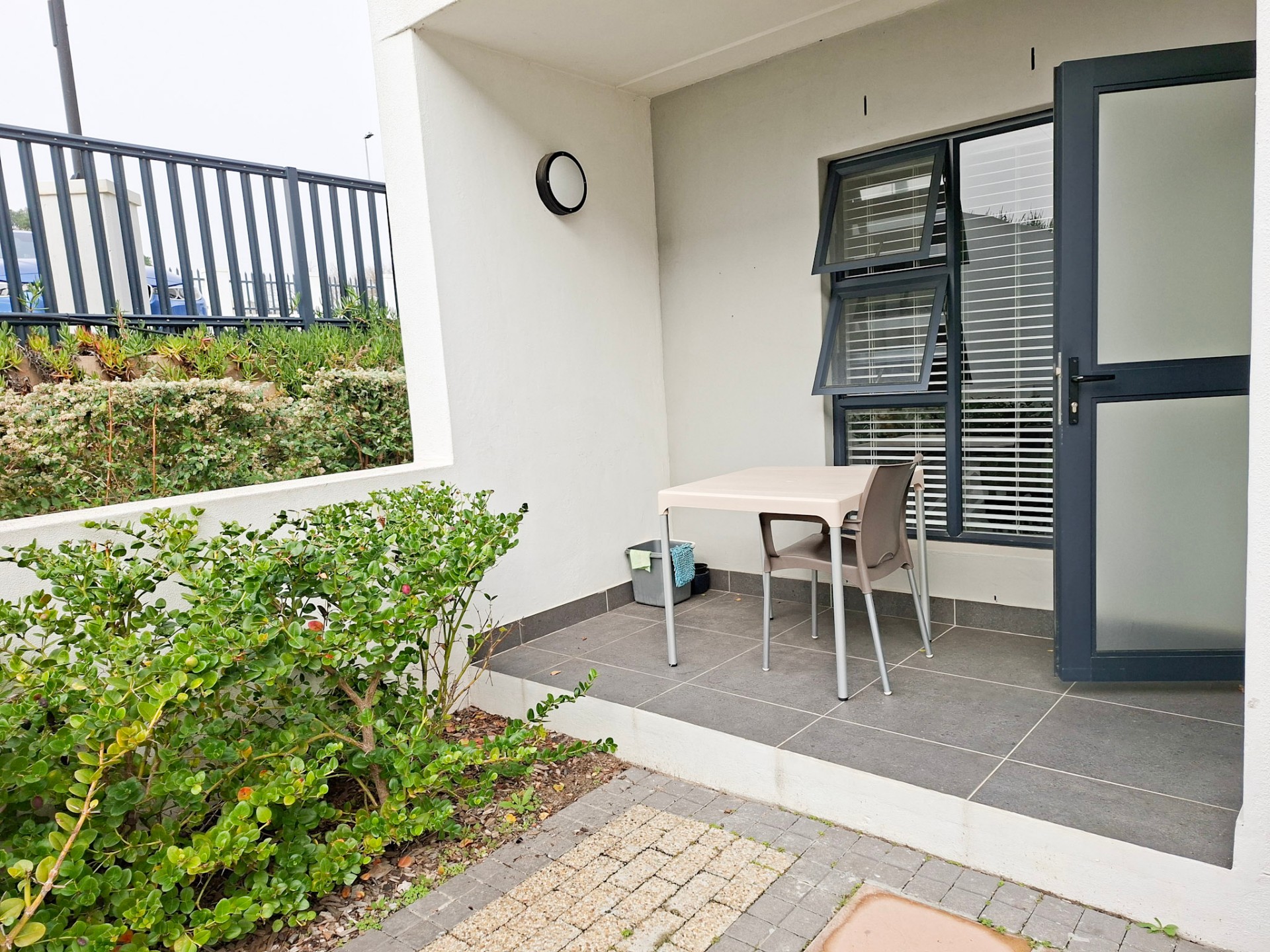 Private covered patio