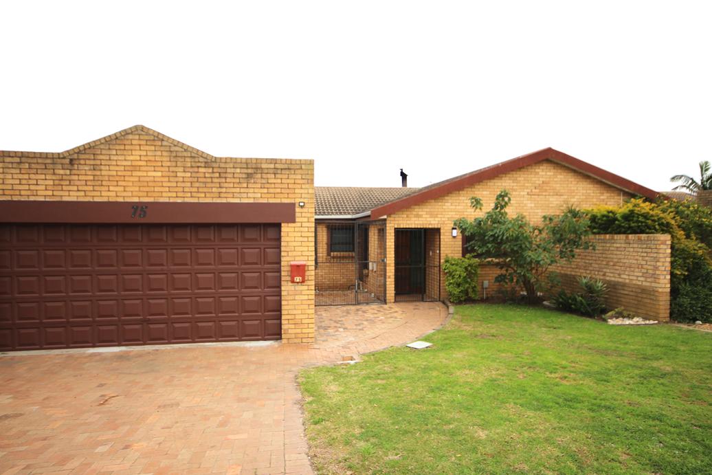 Street view with double garage